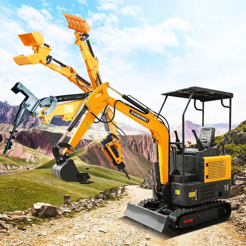 Αντιολισθητική αλυσίδα ZHONGMEI Minibagger Digger μίνι εκσκαφέας Escavator Pelle excavadora 1,2 τόνου μίνι